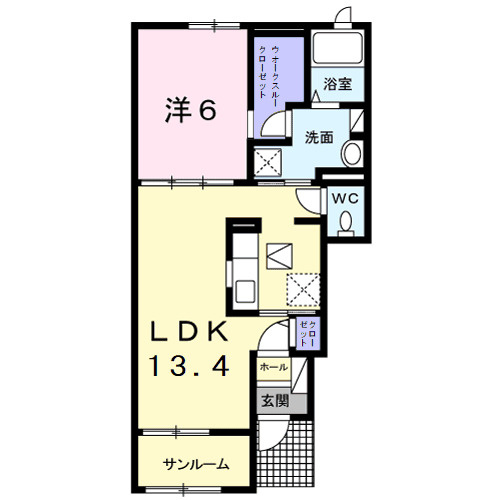 アルモニー印西Ⅰの間取り