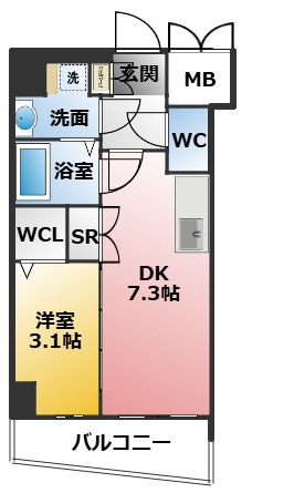 エステムコート名古屋上前津の間取り