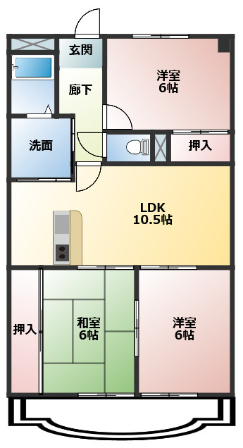 キャッスルビューの間取り