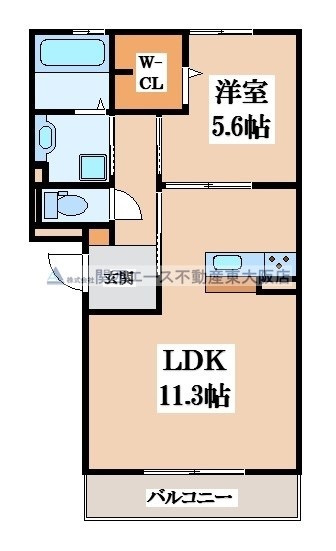 【間取り】 | インペリアルカーサＢ棟