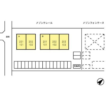 メゾン・クレール　B棟の区画図