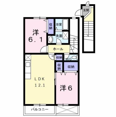 サンエイトＢの間取り