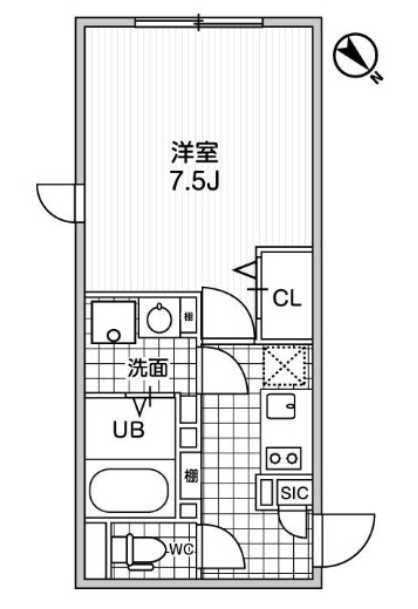 MDM駒沢大学　礼金0　ネット無料　築浅の間取り