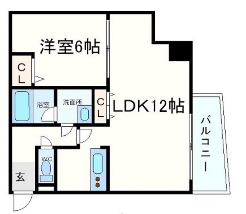 ウォブ本町ウエストの間取り|現状有姿