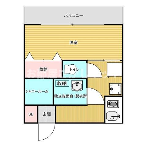 第22宮廷マンション【おとり物件なし】#学生・社会人にオススメ！初期費用分割払いOK！の間取り