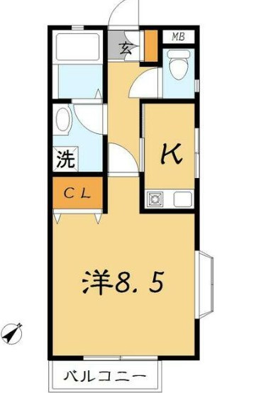 コーポネイティスの間取り