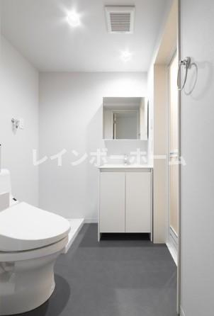 KUKUNA 松戸【仲介手数料：50％OFF】対象物件！の洗面所|忙しい朝には欠かせない洗面所です