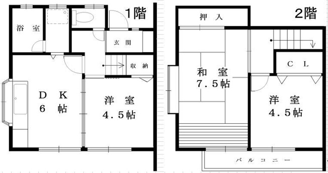 【間取り】 | テラスハウス！３ＤＫの間取り！