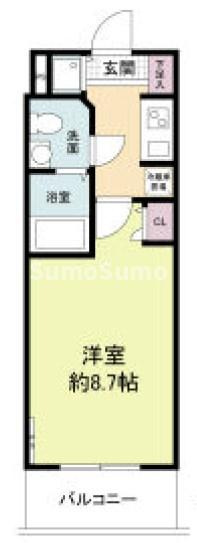 S-RESIDENCE神戸磯上通の間取り