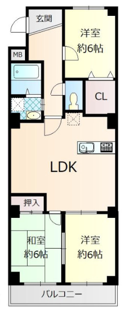 ふぁいん苦楽園の間取り