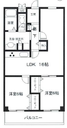 ハイムあじさいの間取り