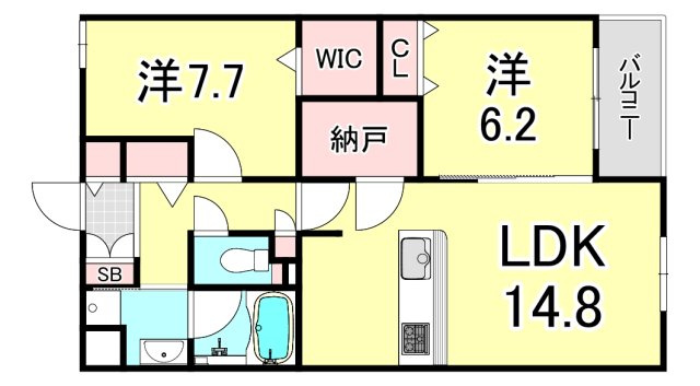 ノブレ甲子園口の間取り