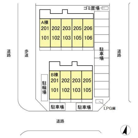 プレミアムBコートの区画図