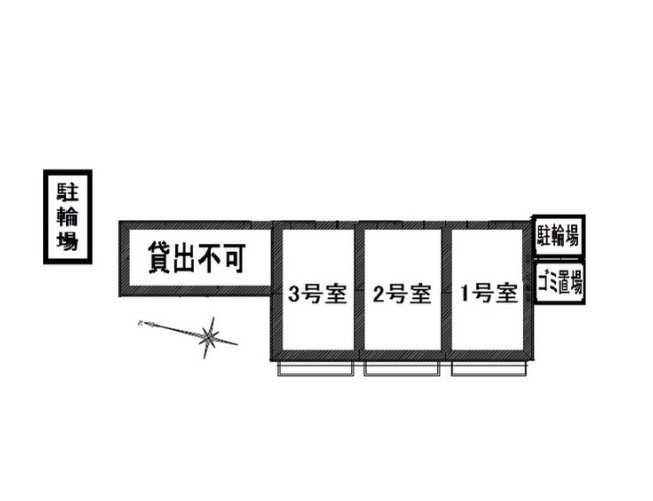 狛江市猪方２丁目のアパートの区画図