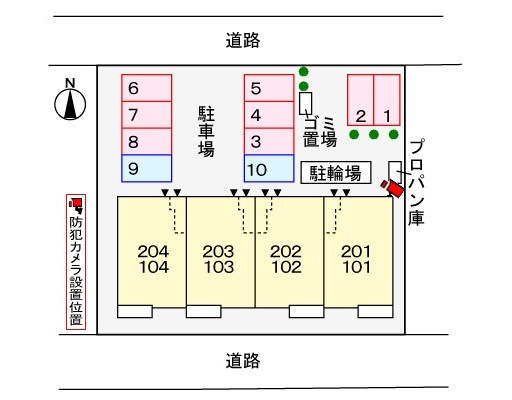桜・コートの区画図