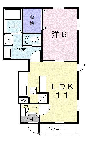 アメニティーハイツ川島Ⅱの間取り