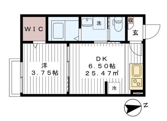 千葉市中央区浜野町のアパートの間取り
