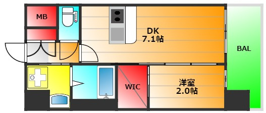 セレニテ難波ミラク壱番館の間取り