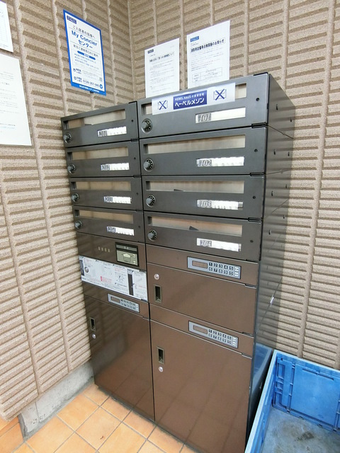 青梅市河辺町４丁目の賃貸マンションのエントランス|宅配ボックス