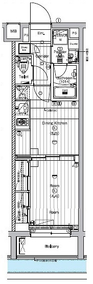 PREMIUM CUBE 新宿中井の間取り