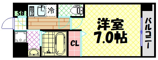 【間取り】 | エグゼ難波西Ⅳ