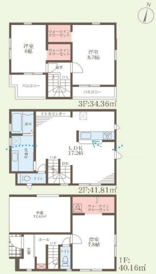 神戸市東灘区魚崎南町　新築一戸建ての間取り|2号地