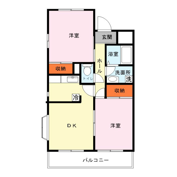Ｙ＆Ｍハイツの間取り|反転