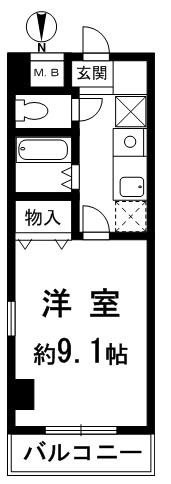 アンピール伏見桃山の間取り