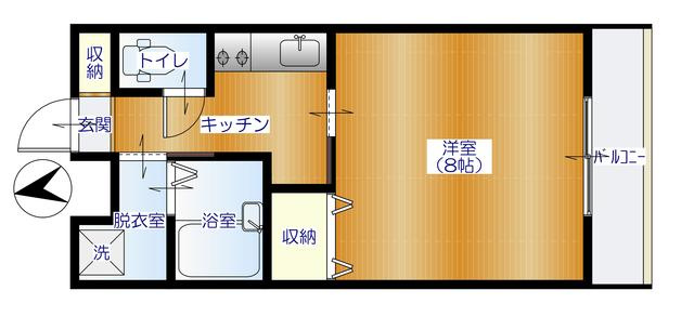 川崎市多摩区中野島２丁目の賃貸マンションの間取り