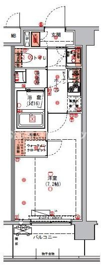 ハーモニーレジデンス東京アーバンスクエア#002【おとり物件なし】#学生・社会人にオススメ！の間取り