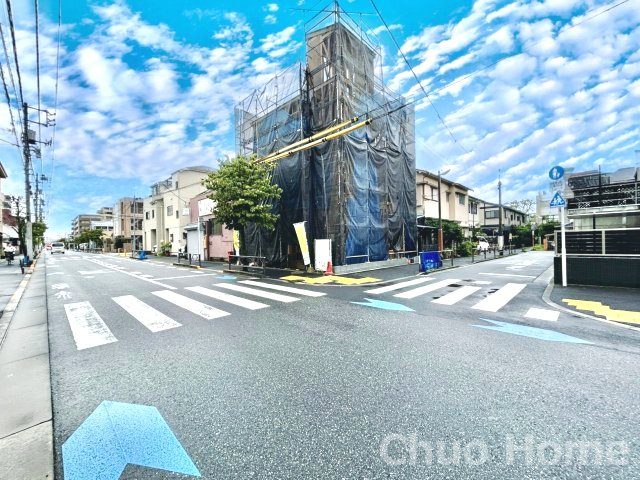 葛飾区金町1丁目新築分譲住宅の前面道路含む現地写真|前面道路