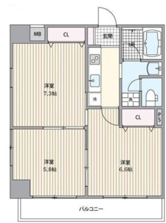 【間取り】 | クレールアスカ | 間取りです。