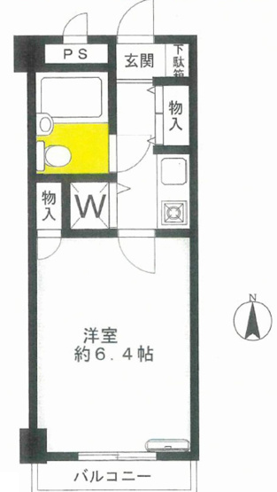 【間取り】 | ライオンズマンション八王子第３ | ワンルームは一人暮らしに最適で家賃を抑えやすく掃除も楽な点が魅力です。生活空間がコンパクトにまとまるため、動線が短く、生活しやすいです。家具の配置も工夫次第で個性を出しやすく、自由な空間を楽しめます。