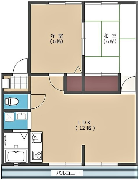 熊本市西区八島２丁目のアパートの間取り