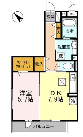 【間取り】 | 大黒屋ハイツ三番館 | 使い勝手のいい1DKの間取りです！