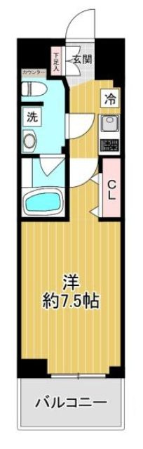 ＧＥＮＯＶＩＡ浜松町ｇｒｅｅｎ　ｖｅｉｌの間取り|間取りです。