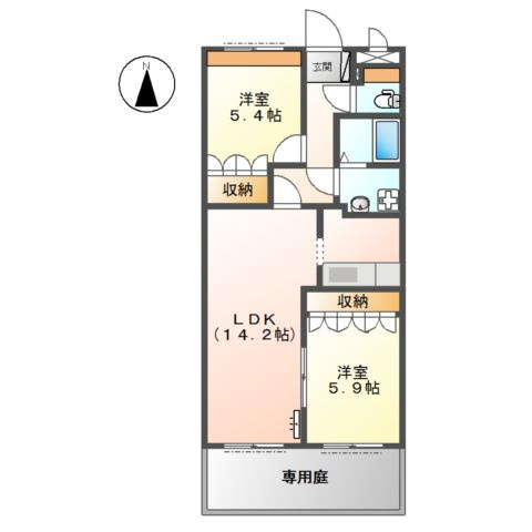 セントフィールド葛城Ⅰの間取り