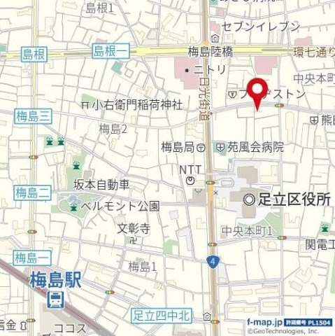 足立区中央本町１丁目のアパート