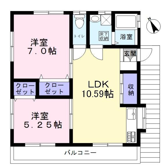 大泉町１丁目テラスハウスの間取り