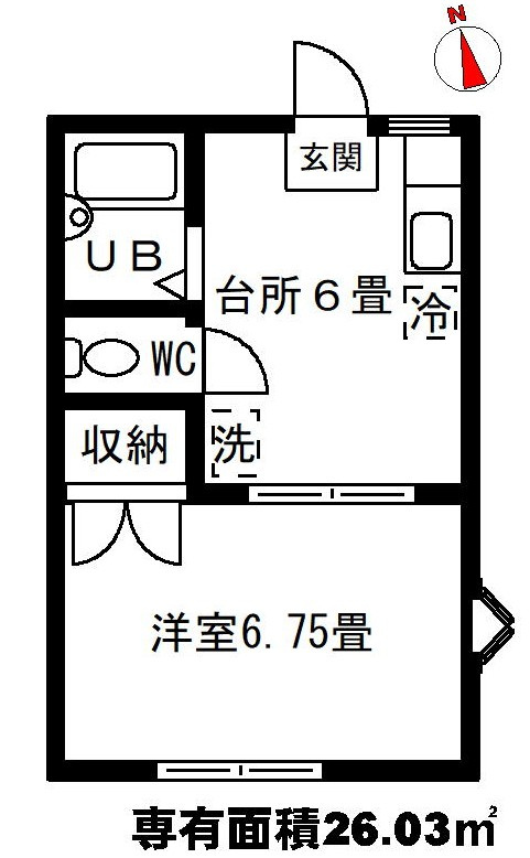 三鷹市下連雀６丁目のアパートの間取り
