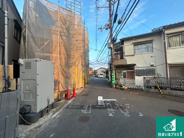 ◆堺市中区福田　第14期　新築一戸建ての前面道路含む現地写真|周辺は落ち着いた街並みの住宅地！子育てがしやすい住環境です！まだ未完成ですが、現地でしかわからない事もございます。是非一度ご覧ください。