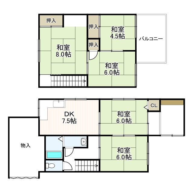 向野町戸建の間取り