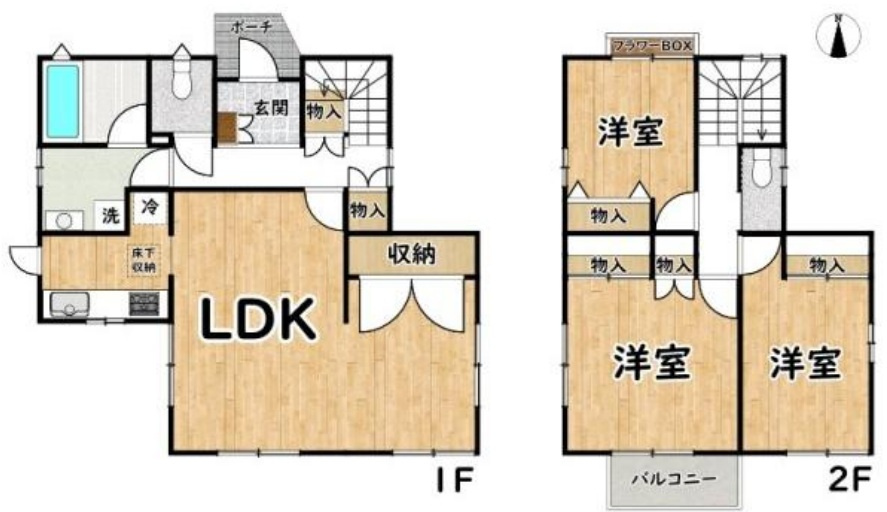姫路市的形町的形　　山陽電鉄「的形駅」徒歩9分の間取り
