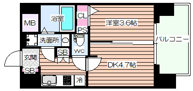 【間取り】 | ソルテラス阿波座ウィズ