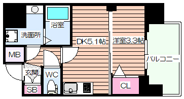 【間取り】 | ソルテラス阿波座ウィズ