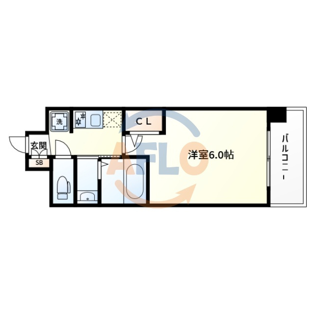 エステムコート難波WEST-SIDEⅨレデントの間取り|エステムコート難波WEST-SIDEⅨレデント　間取り