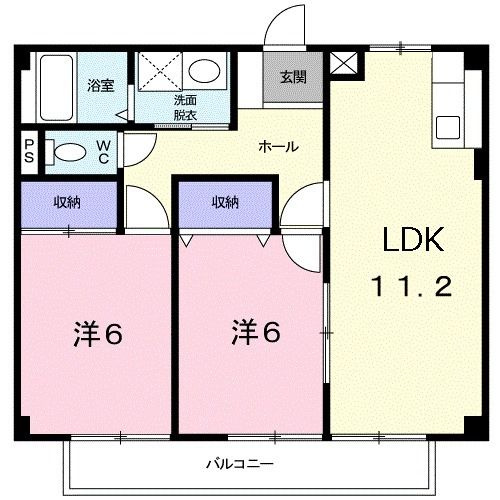 川口市榛松２丁目のアパートの間取り