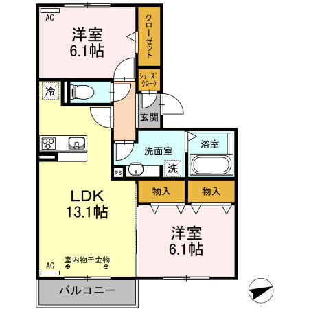 クレアンジュの間取り