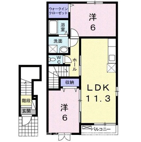 【間取り】 | プリムローズ　ノユル