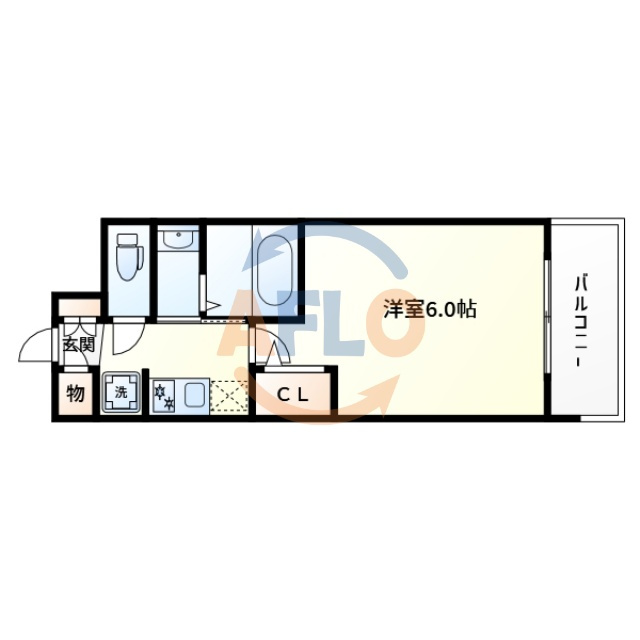 エステムコート難波WEST-SIDEⅨレデントの間取り|エステムコート難波WEST-SIDEⅨレデント　間取り
